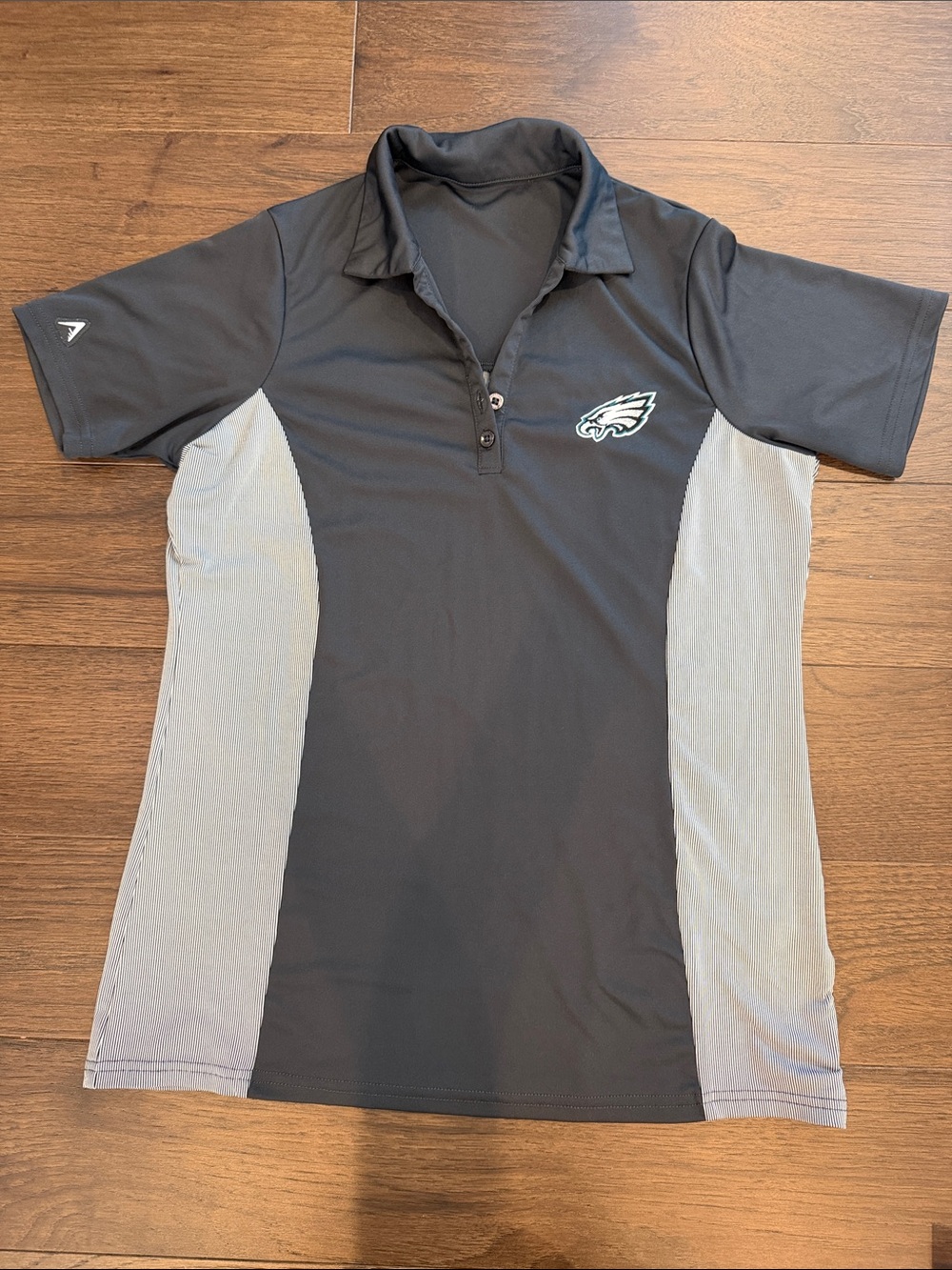 Antigua Gray/Black Short-Sleeve Philadelphia Eagles Polo Small(?) - C54-064